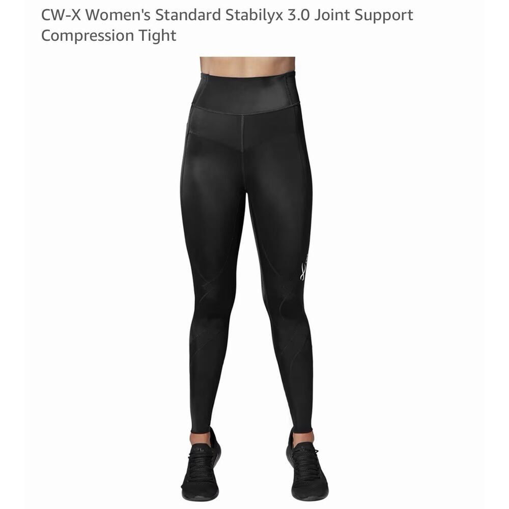 CW-X Women's Stabilyx 3.0 Joint Support Compression Tights Black Size 2XL
